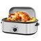 Silver Stainless Steel 22QT Electric Roaster Oven with Self-Basting Lid